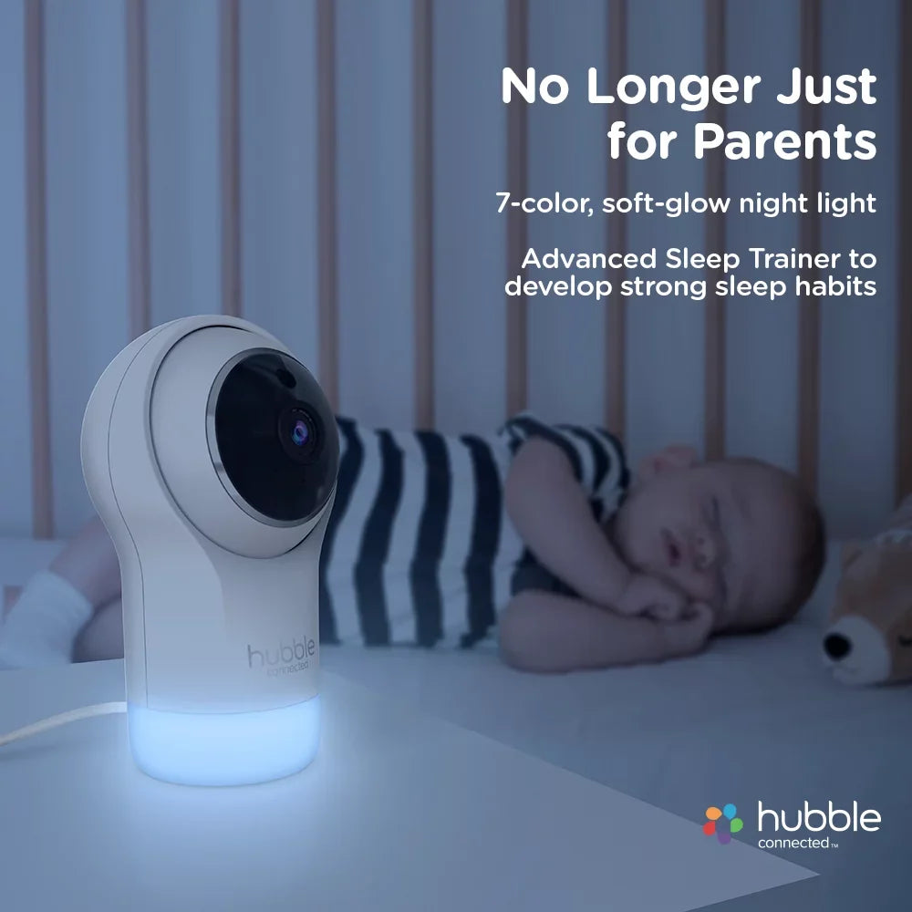Monitor Nursery Hubble with Zoom Wi-Fi Baby Tilt, Connect Pan, Pal and Glow, Function