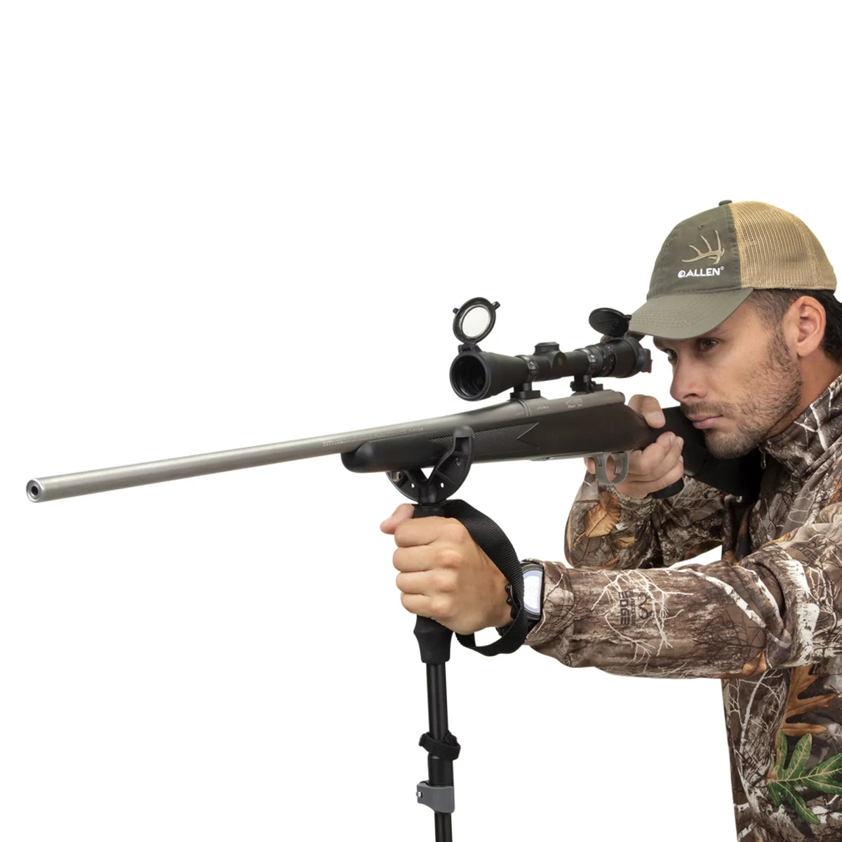 55" Hunting 62" Shooting to Tall, ct Allen Company 1 Black, Backcountry Adjusts Stick, Monopod Aluminum,