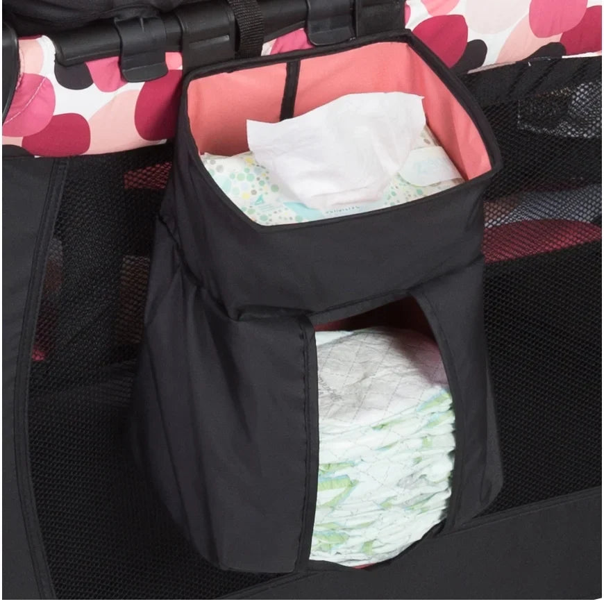 Infant Center, Spacious Resort Dotty Elite Portable Baby Play Pink Nursery Trend