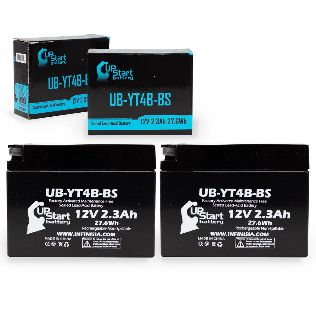 2012 2-Pack Activated, UpStart 2.3Ah, 12V, Yamaha SR400 400CC - Replacement Maintenance UB-YT4B-BS Motorcycle (FI) Factory Battery Free, Battery