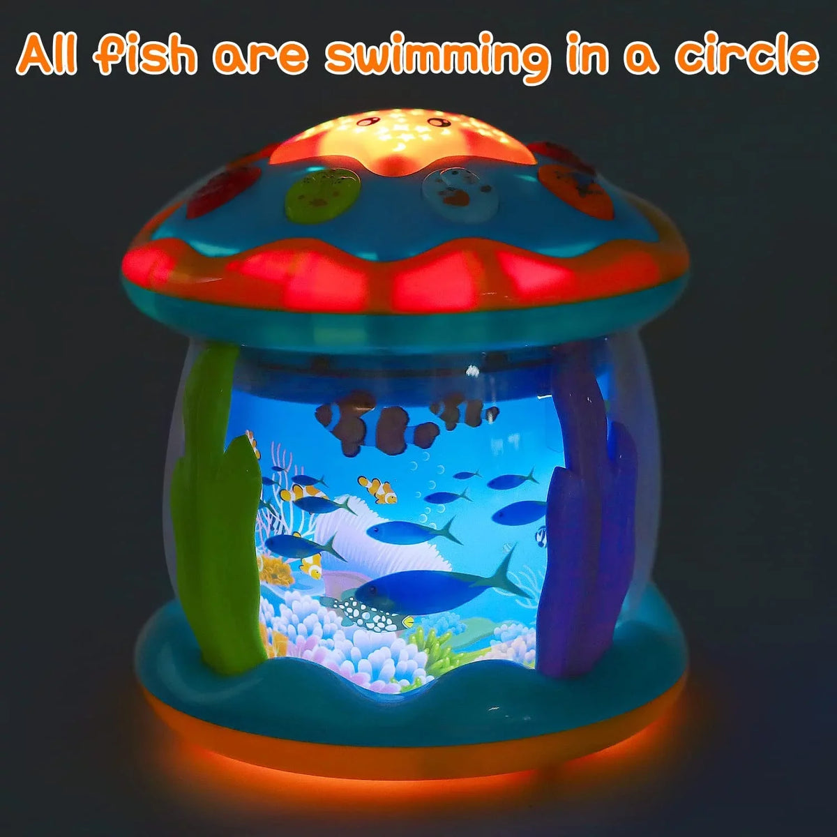Projector Months Baby Musical 4 ISHANTECH 12 1 Rotating Up Toys to Ocean Toys Light Crawling in 6 Tummy Time Learning