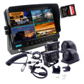 1080P trailer 4X DVR system kit screen CAMSLEAD The 9 wheel 9 + inch connection 4 camera quad with inch camera 5th Channel recorder screen, quick monitor split cameras 1080P system, monitor HD +