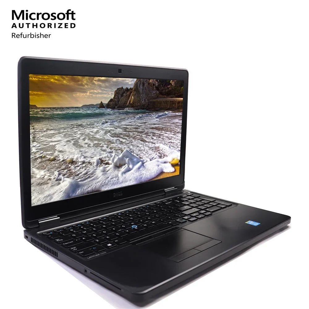 SSD Laptop 512GB and (Refurbished) 15.6" 10 Laptop Professional Keyboard Wi-Fi - Dell Restored with Notebook For PC Backlit 8GB E5550 Business, Windows HDMI