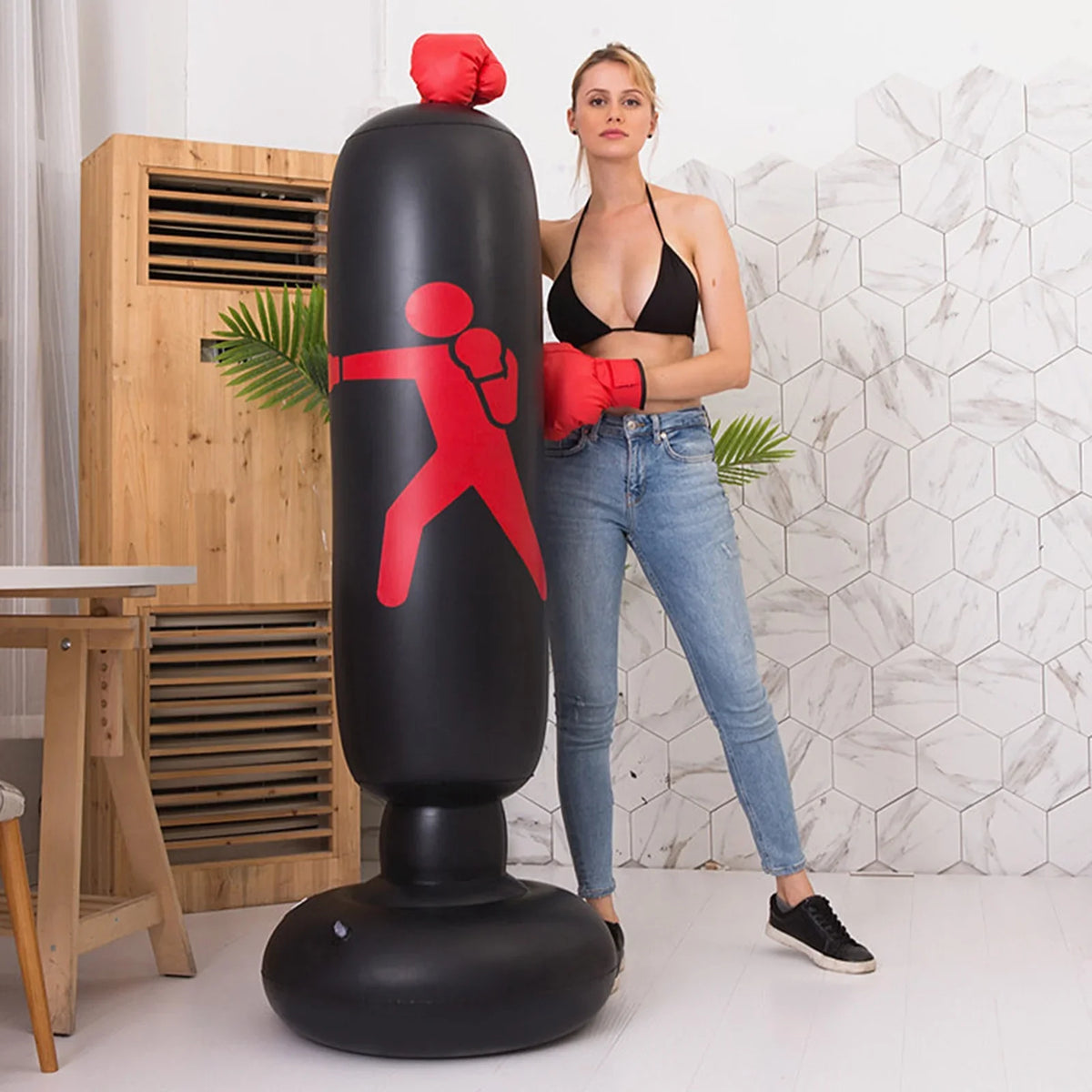 Training, Fitness Punching Bag Inflatable Boxing Boxing Target Andoer Bag, for PVC Bag 5.2ft