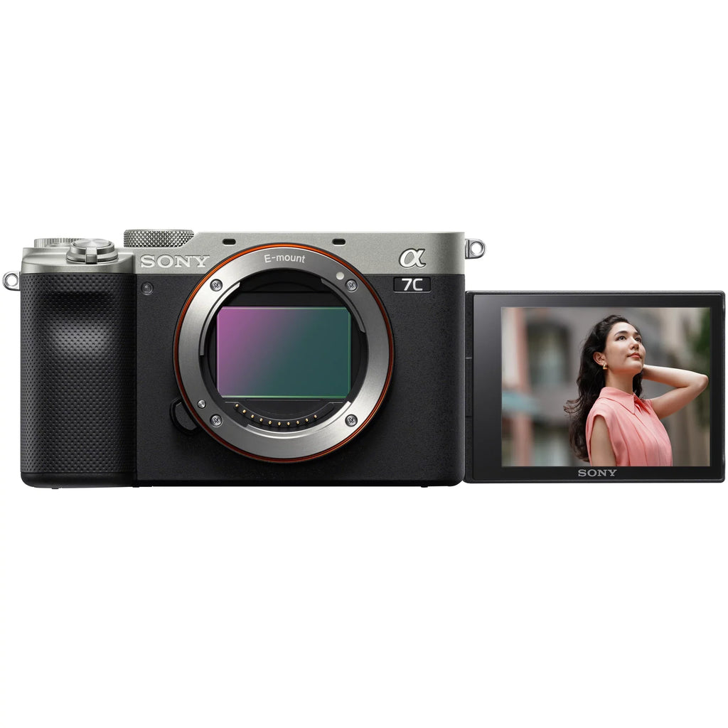 Silver Mirrorless 24-105mm Body Case OSS Lens Zoom Frame FE with Accessories Gear Bundle with a7C , Full Backpack Sony and Deco SEL24105G G Software Sony Camera Photography F4 ILCE7C/S