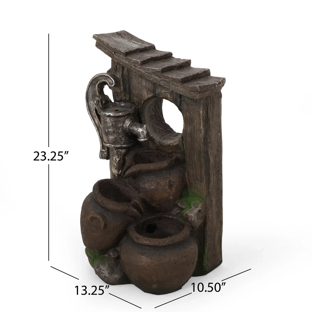 and Jar Outdoor Gray Brown 3 Haralson Fountain, Tier