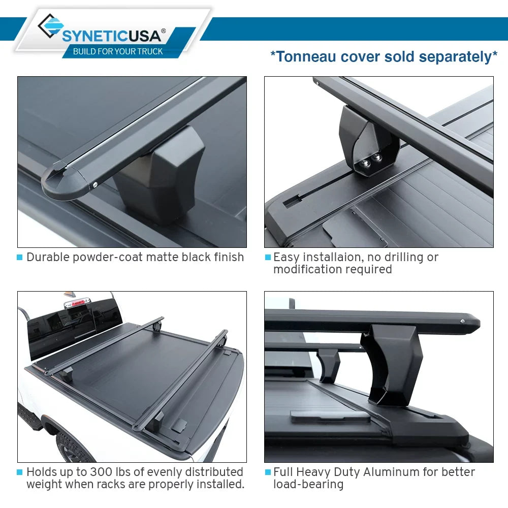 Truck with Bed Tundra Cargo Adjustable Duty F150 Titan Towers Heavy Ram Rack Syneticusa Silverado HD Crossbar Compatible