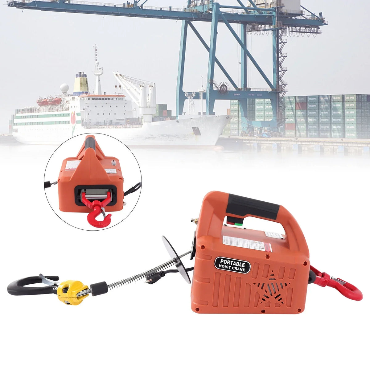 Remote 3-in-1 ZhdnBhnos Electric Wireless Crane Hoist Control Kit 110V 1100 Lift Portable LBS Winch