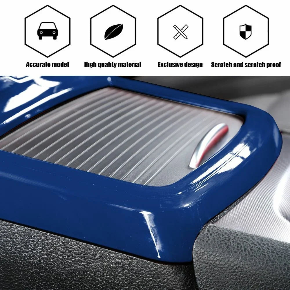 Central Panel Console + Trim Cover Cup Teledu Holder Inner Blue