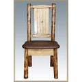 Upholstery Tree Laser Chair Country with Design Glacier Pine Side - Engraved Saddle
