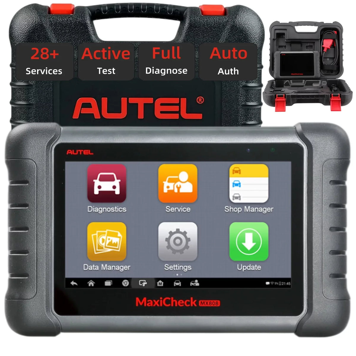 System & Full Autel Diagnostic functionalities OBD2 Tool, Scanner Same MK80 Scanner OBD2 Diagnostic Professional MX808 Diagnosis IMMO/EPB/SAS/BMS/TPMS/DPF, System with MaxiCheck of All