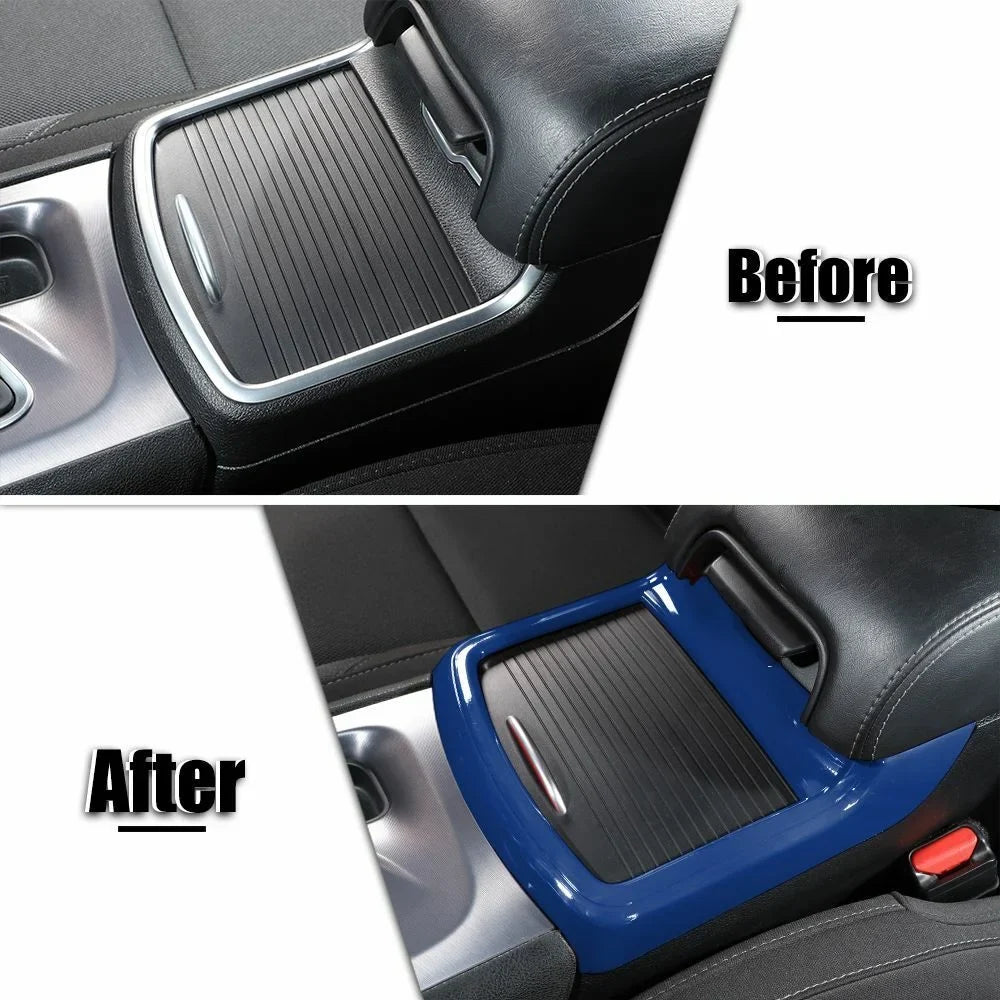 Central Panel Console + Trim Cover Cup Teledu Holder Inner Blue