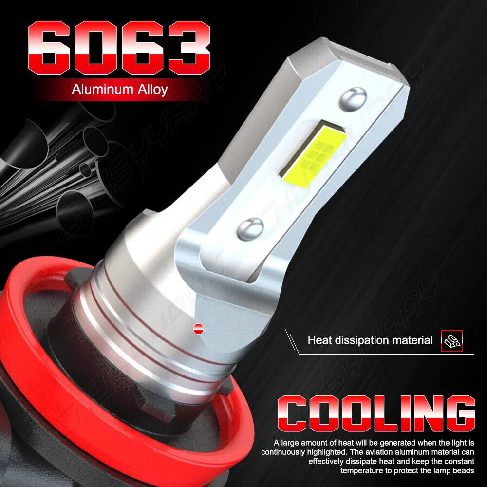2011 High/Low Fit H8/H9 2007-2009 2010 6X Bulb Headlight Fog Mazda CX-7 Kit 9005+H7 for LED