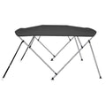 Bow SereneLife 85-90 Boat Inch Gray Cover Walled Bimini 4 Top with Double Frame,