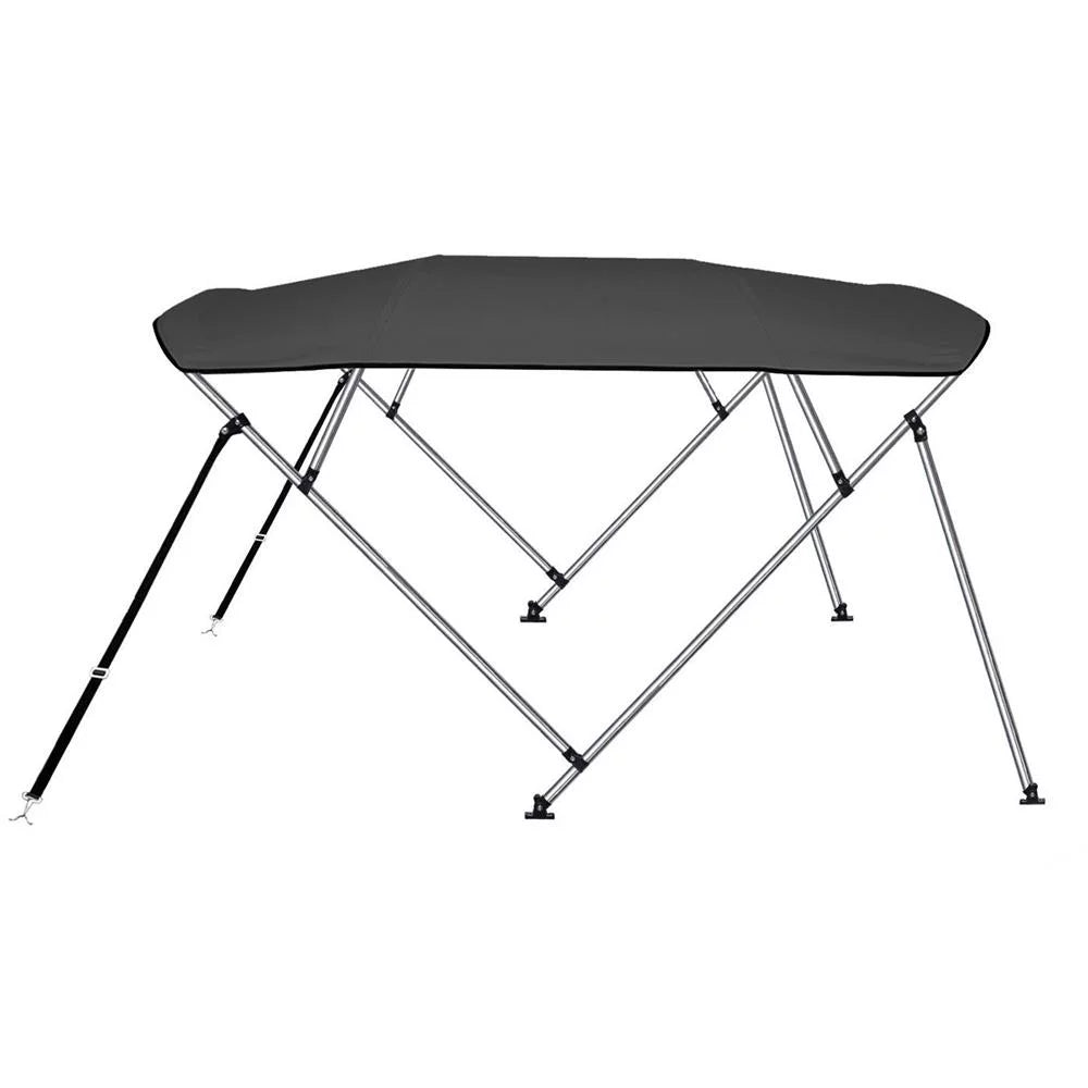 Bow SereneLife 85-90 Boat Inch Gray Cover Walled Bimini 4 Top with Double Frame,