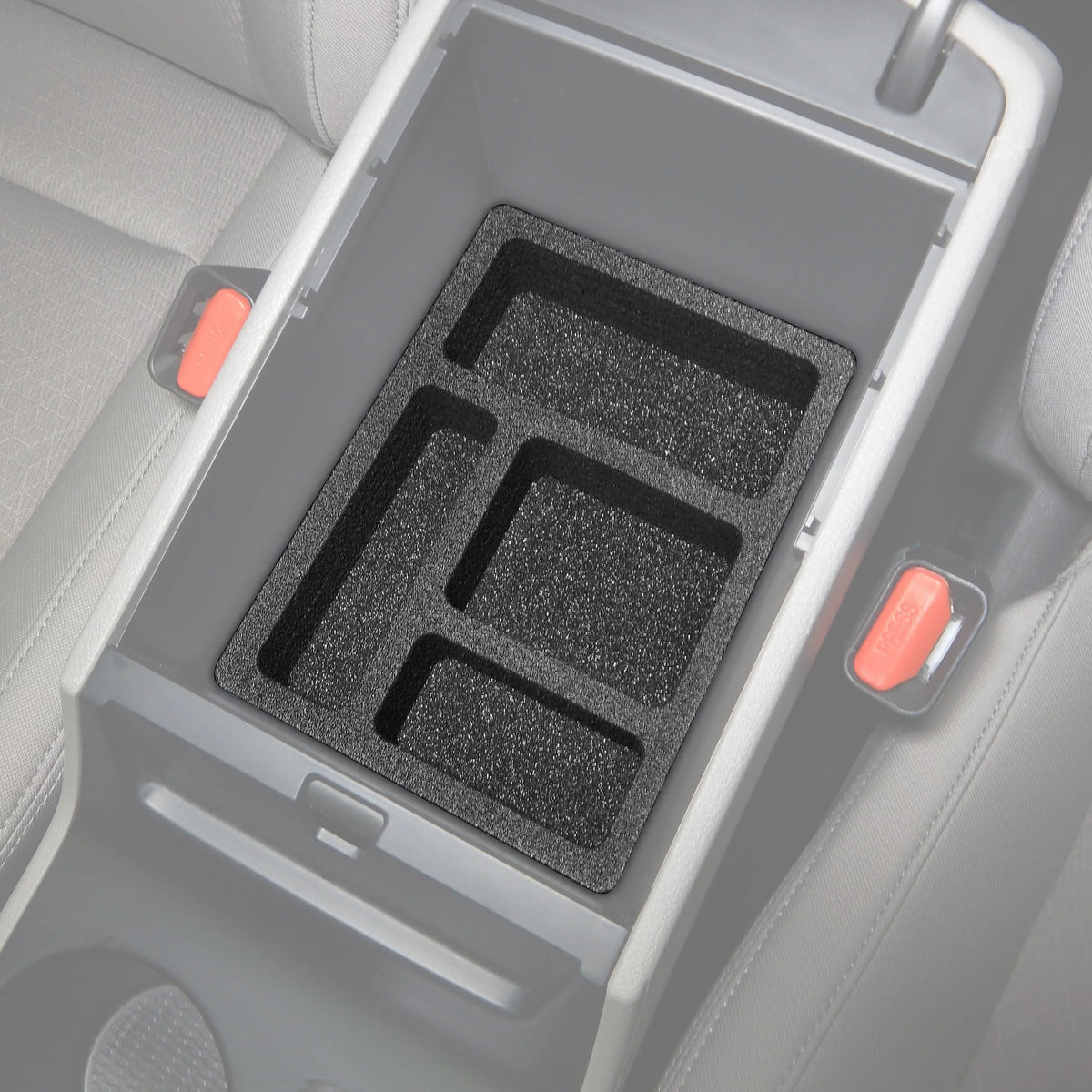 Red Tucson Piece Center Vehicle Hyundai Brake) 2 Hand Console Black (Without Anti-Rattle Set 2016-2019 Organizer Stacking Inserts Auto Compatible with Hound
