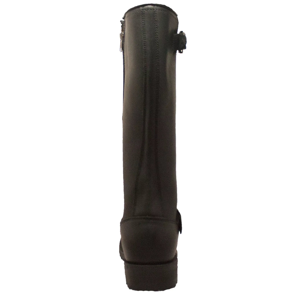 Zipper Black Men's Boot Engineer 16" Biker