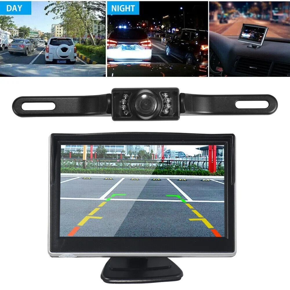 Backup Vision Rear Wireless Car Camera 5" HD Waterproof Monitor kydely Kit Night View