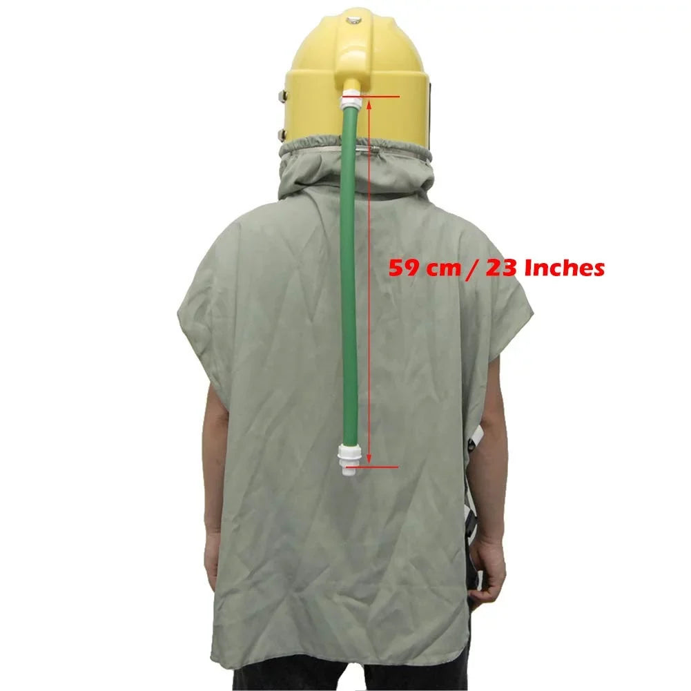 Helmet Supplied Protector Sand FED Hood Blast Sandblast AIR Safety Yellow