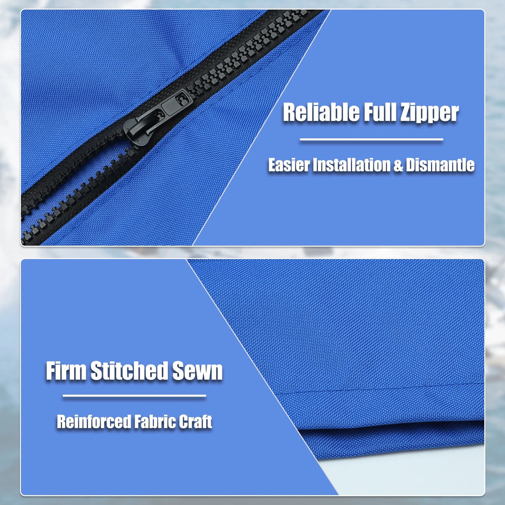Blue Boot Width Cover Bow Pacific 85"-90" Boat 600D Bow for Bimini Top 4 Canvas 3 Polyester Storage