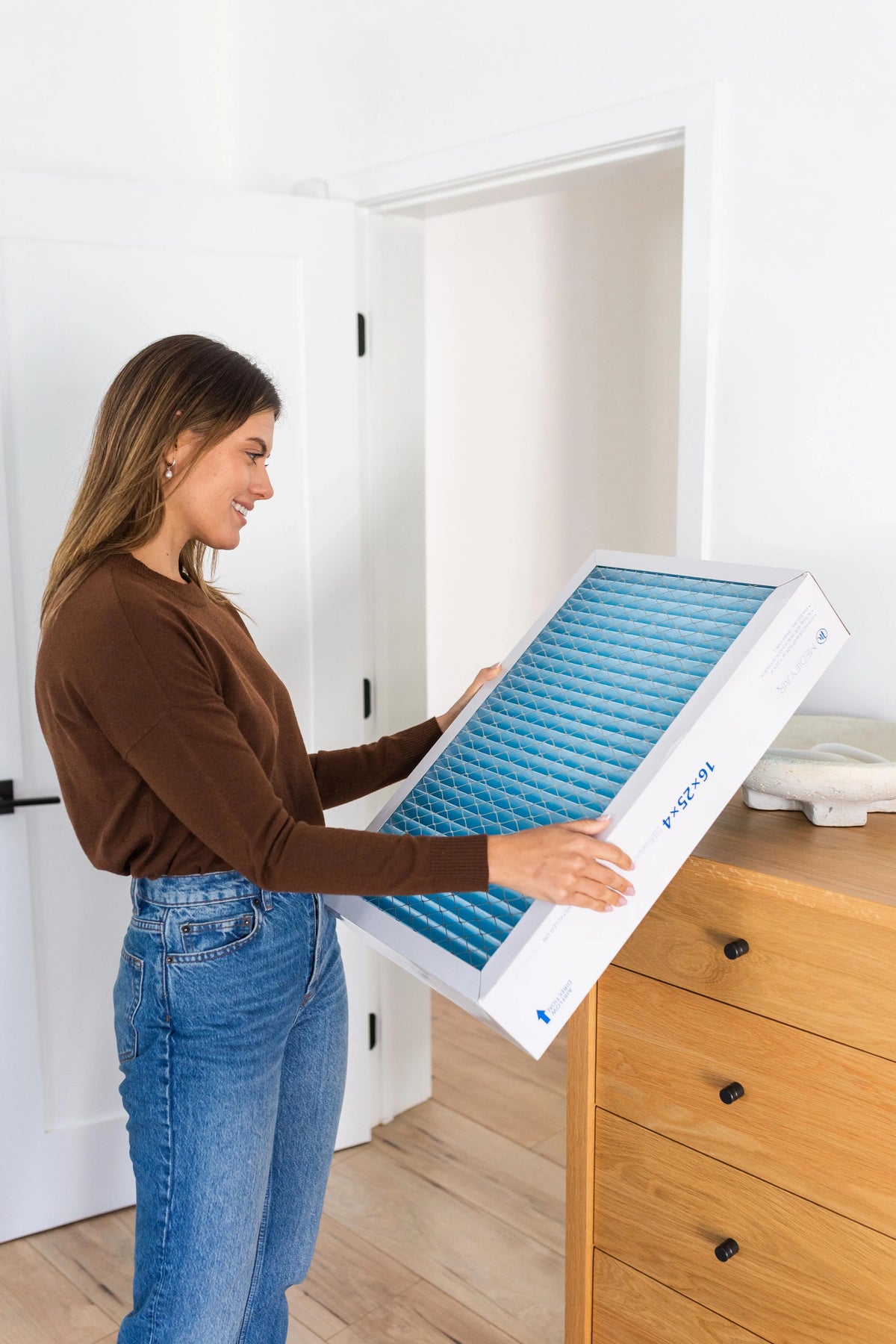 Air 95% (MERV Medify Filter 16x25x4 Pleated Air 2-Pack) HEPA MERV Cleaning Air Particles 12, 12