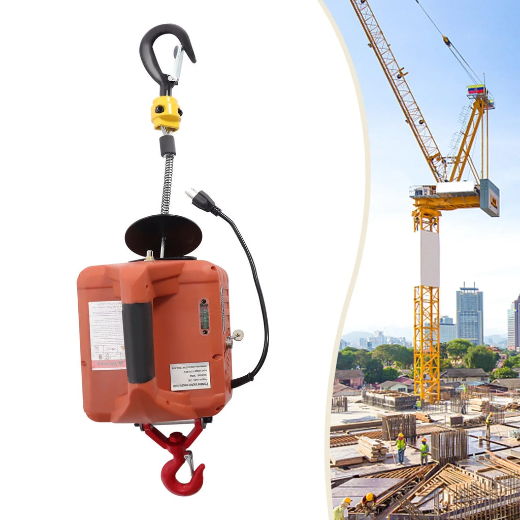 Remote 3-in-1 ZhdnBhnos Electric Wireless Crane Hoist Control Kit 110V 1100 Lift Portable LBS Winch
