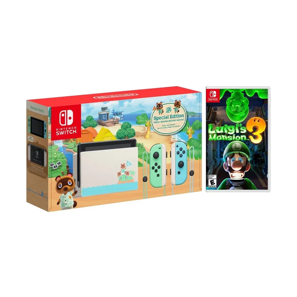 '- Glass Nintendo 2020 2020 Limited and Crossing: Disc Horizons Game NS Luigi's Edition NS Console! Mytrix Protector Switch New Tempered with Animal New Bundle Mansion Screen New 3