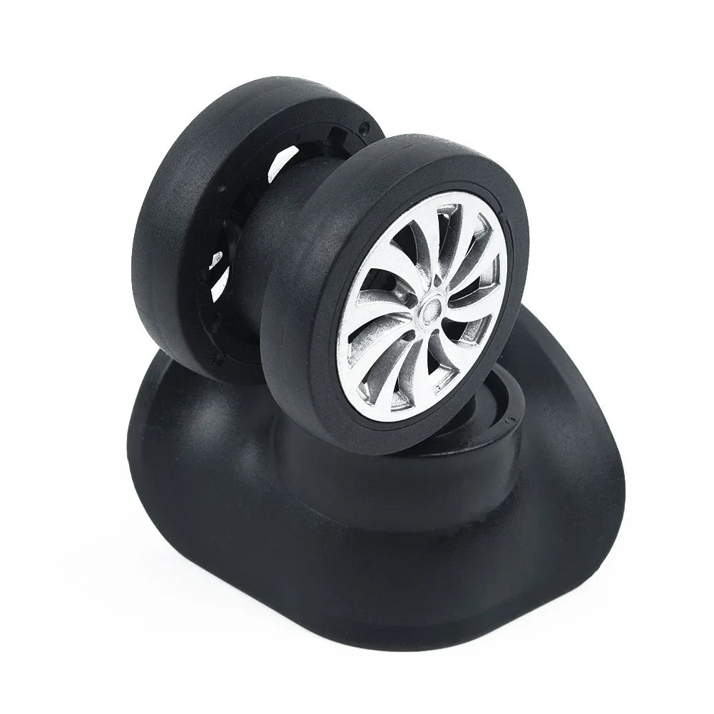 Wheels,4*2.55inch,4Pcs/Set,Swivel Replacement Wheels Luggage Black,Plastic,Dual Universal Roller Suitcase Wheel