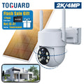 Toguard Outdoor Camera Camera Dome Solar Wireless Security 2K/4MP SC21 WiFi PTZ