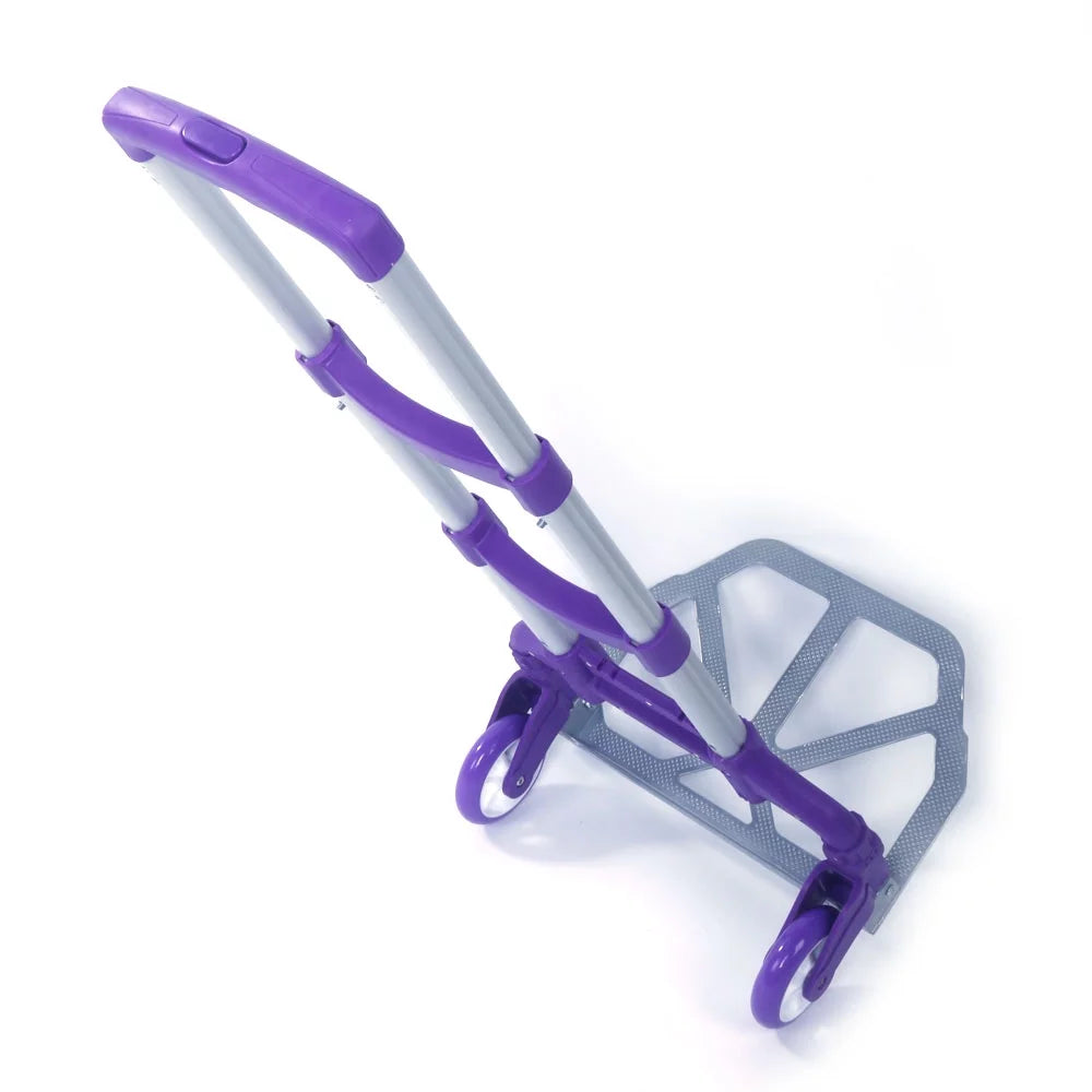 Luggage Purple Trolley Truck Push Portable Folding Dolly BMTBUY Hand Collapsible Cart Aluminium