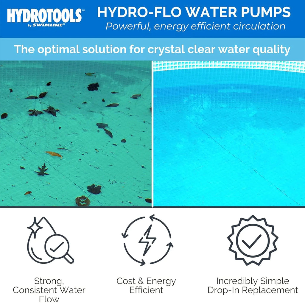 Pump Pool HydroTools Vertical Flo Hydro Discharge HP Swimming 0.75 Swimline