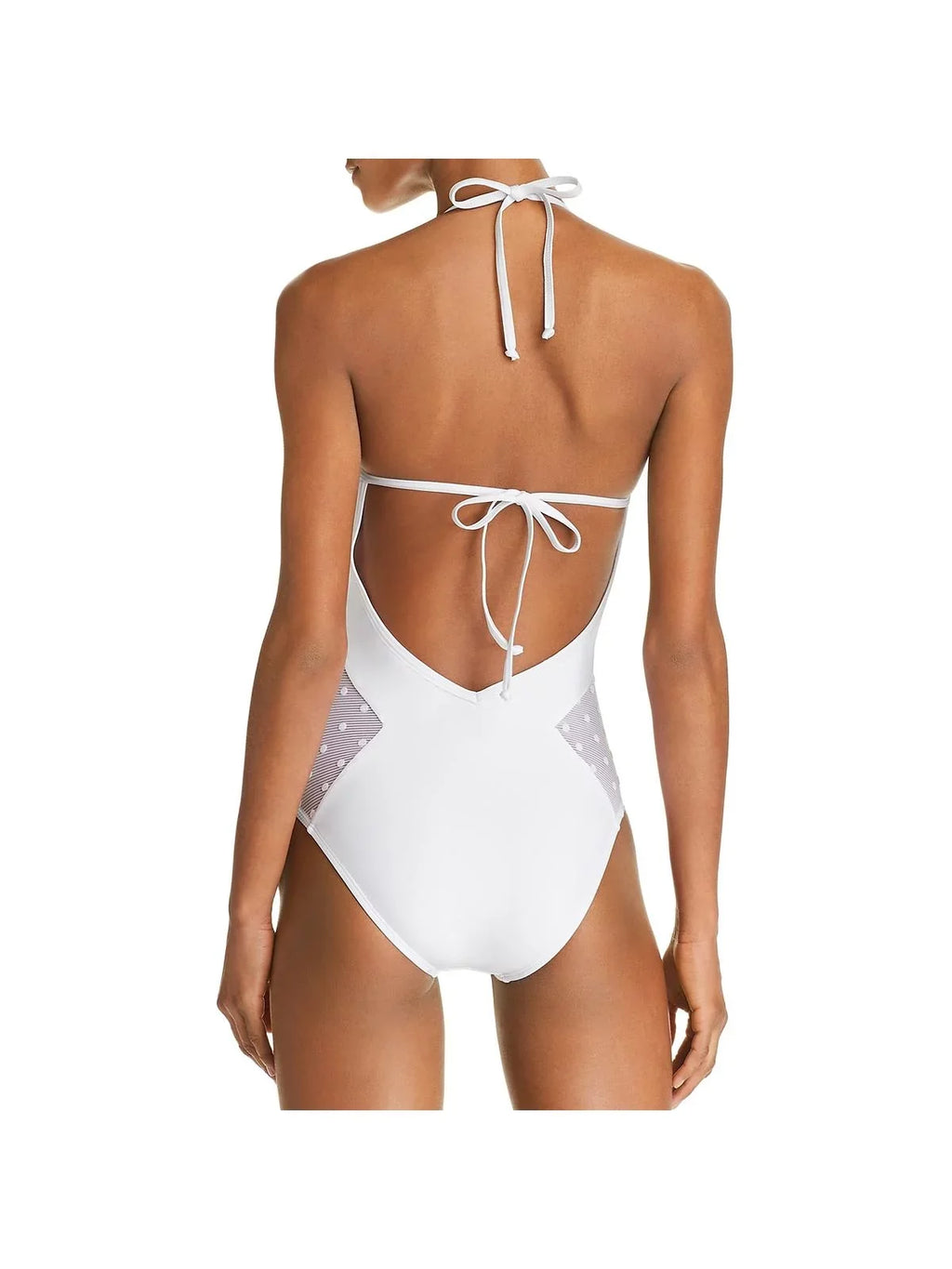 Womens Sheer Moss Swimsuit One-Piece Halter Ella