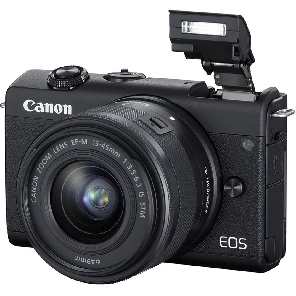 M200 Kit EOS Digital Lens Camera (Black) 128GB 15-45mm with + Canon Mirrorless