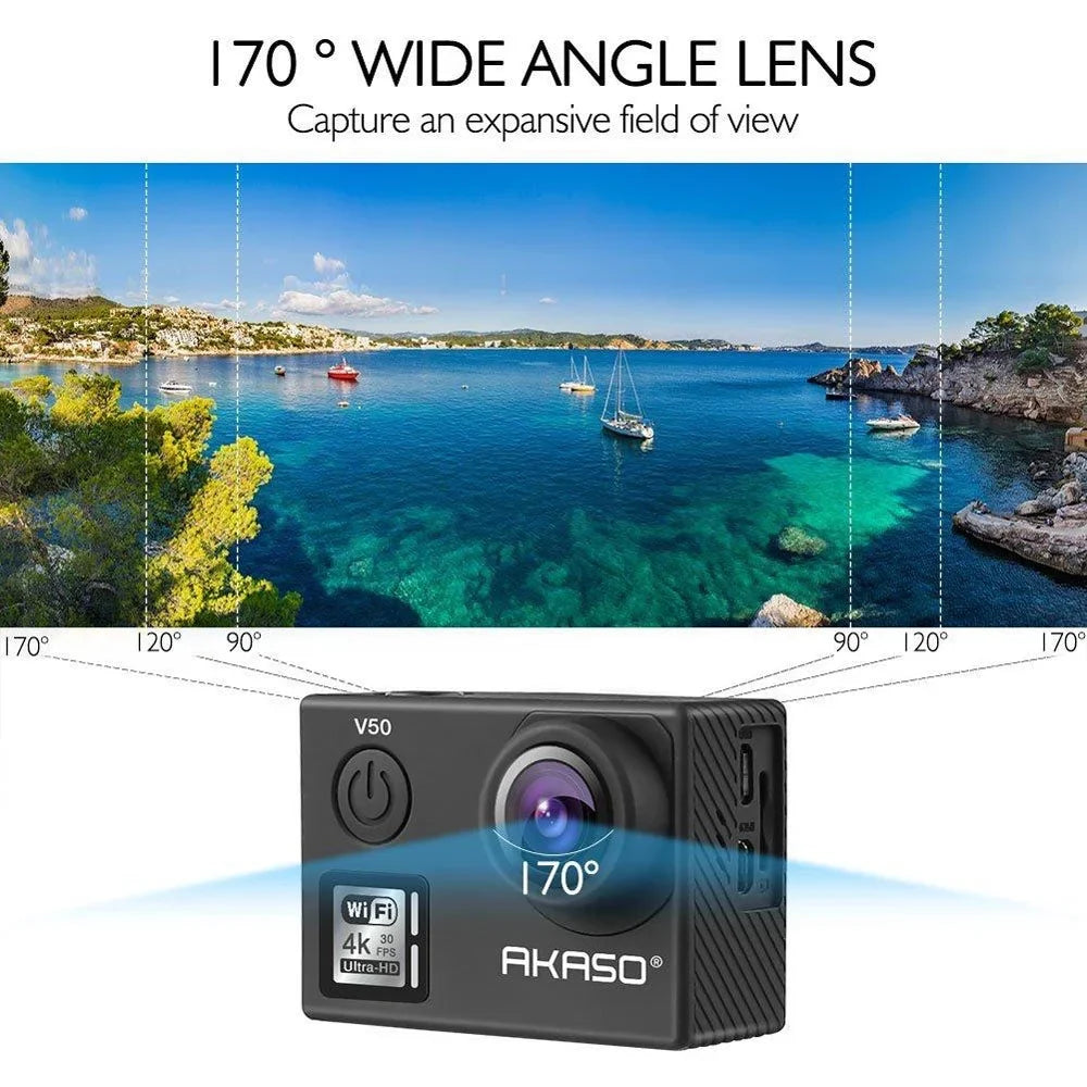 20 - Camera-Native V50 Box) Wi-Fi Action MP (Open with Akaso 4K/30fps
