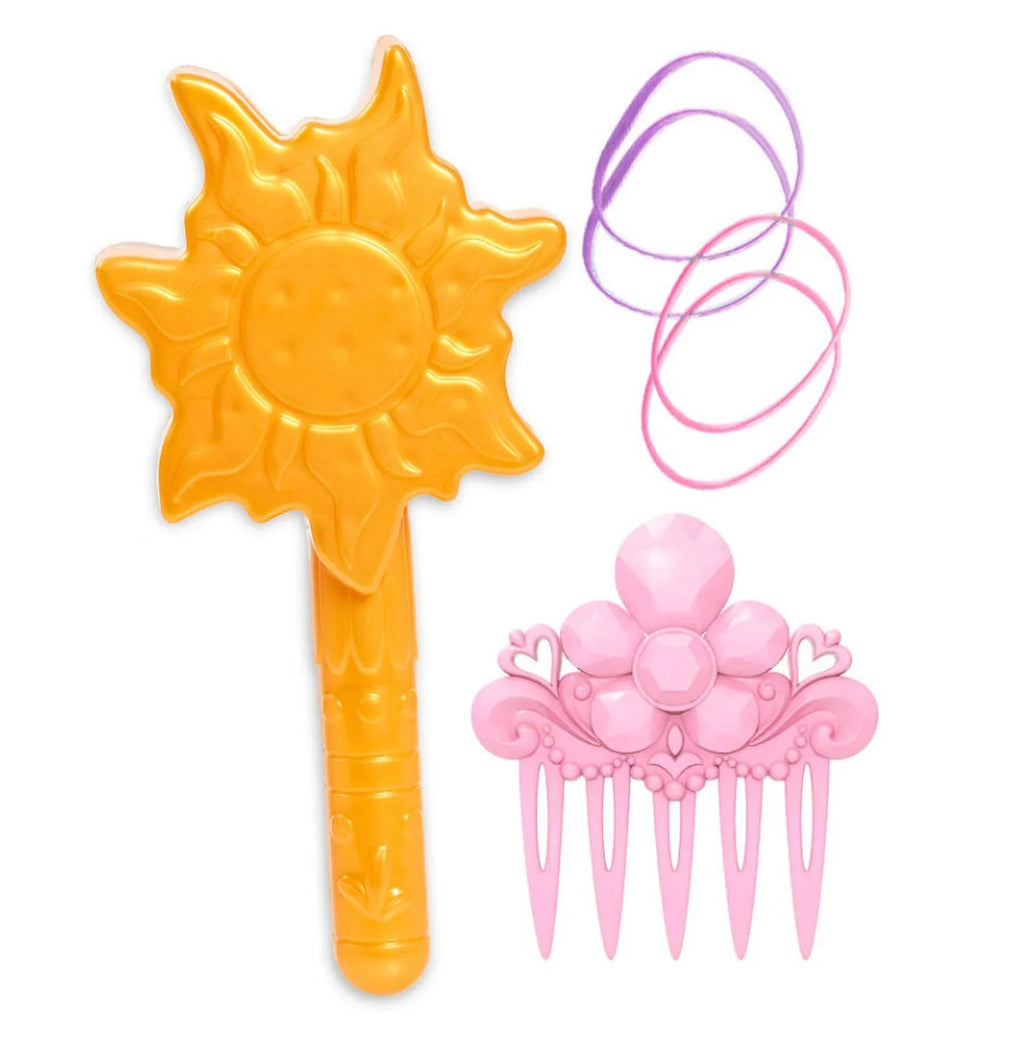Officially for Disney Toys Princess Rapunzel 3 Pieces, Kids Styling Play, Pretend 7 Head, Licensed Ages