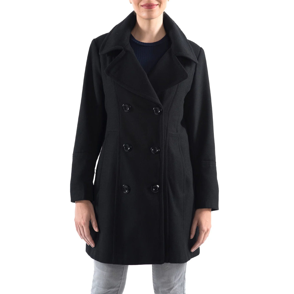 Alpine Breasted Jacket Coat Wool Overcoat Norah Swiss Peacoat Womens Double
