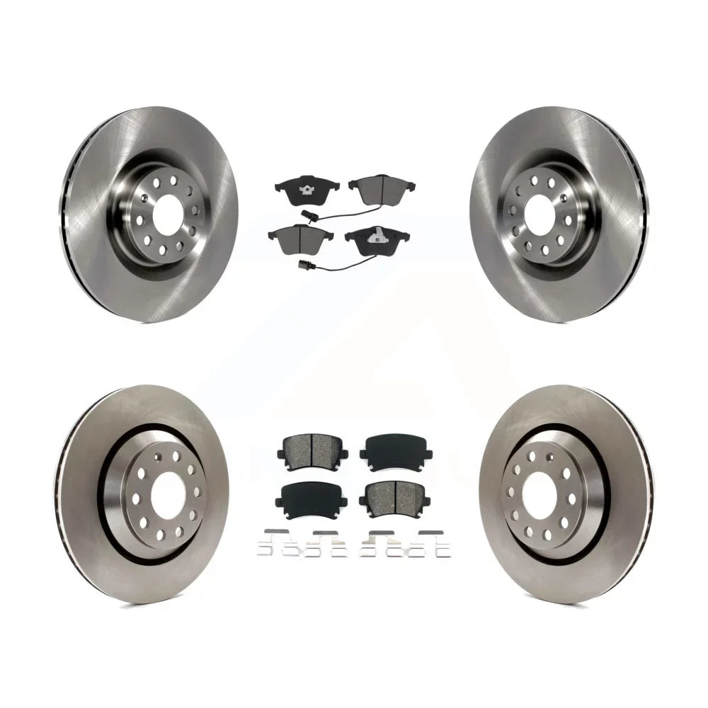 Brake Transit Rear Rotors Semi-Metallic Passat CC R32 For Pads Kit Auto Golf Disc K8S-102913 - R Volkswagen Front And