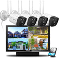 All-in 5.0mp 10-inch two-way Antennas, with Camera monitor audio by one Detection Wireless OOSSXX {Full 4pcs System}, PIR 1TB，Dual