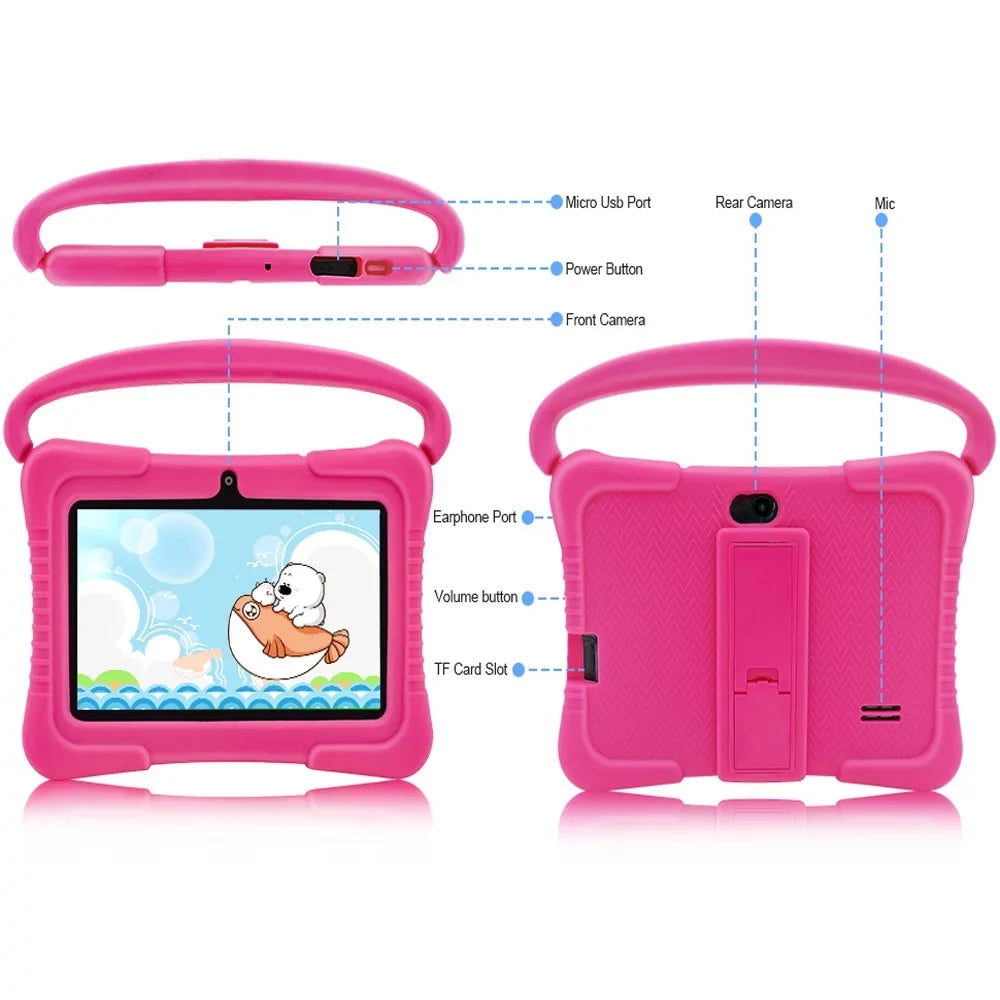 inch Tablet,Antemper Tablet 11 Android Storage,Toddler Pink Dual Kids Play, 7 Bluetooth, Tablet,32GB HD Camera,Google Wifi,Parental Control, with Learning Tablet,Kids Kids