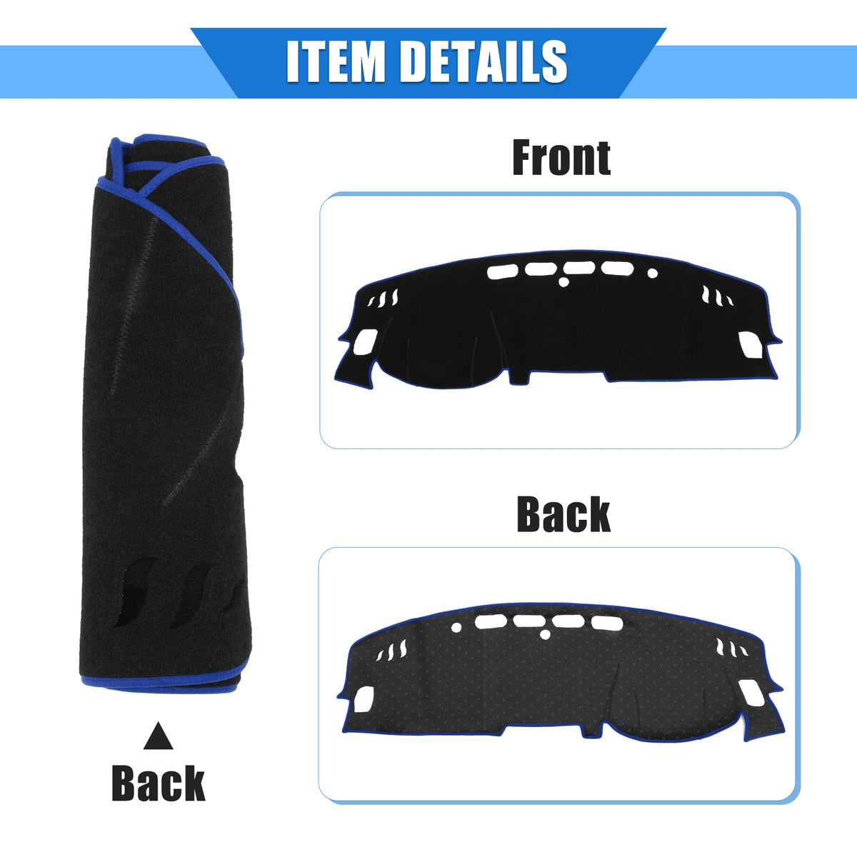 Dashboard Car Nissan Kicks Unique Cover Compatible Protective Bargains Blue Center for Polyester Console 2017-2020