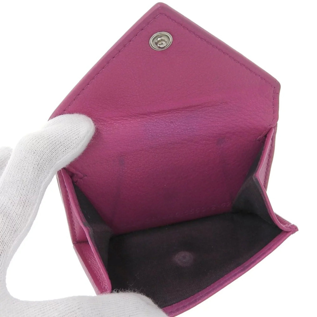 mini wallet 391446 Pre-Owned Balenciaga tri-fold pink hook BALENCIAGA (Fair) paper with leather