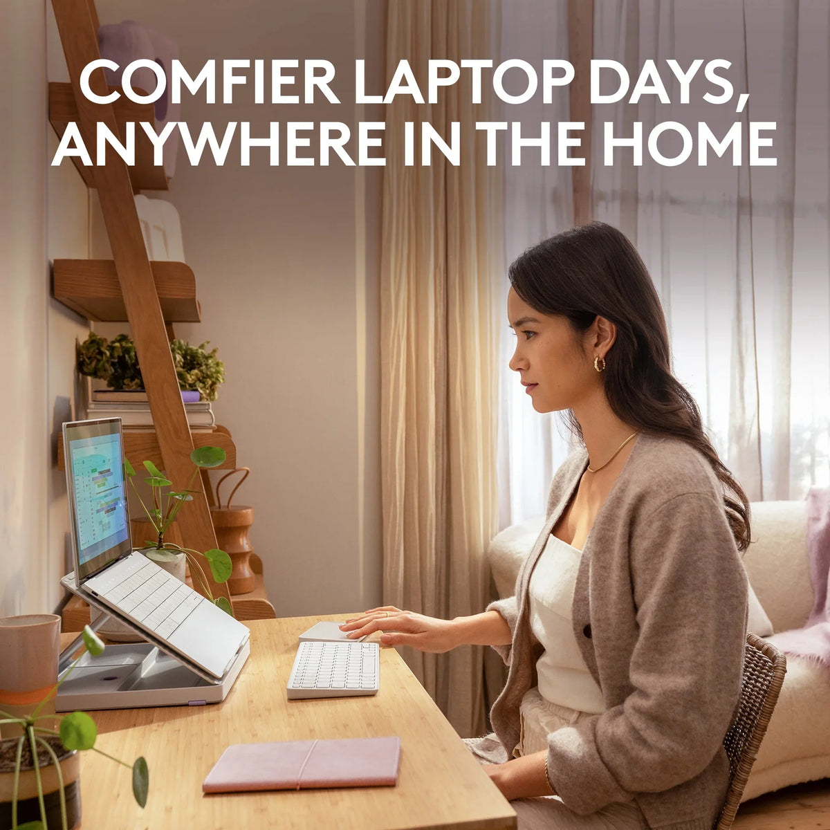 Touchpad, Laptop/MacBook Kit - Stand, Casa with Work Windows, Wireless Desk macOS, Charging, Pop USB (10? Up & Nordic - From Laptop Logitech Bluetooth, Home Keyboard to Calm C for 17?) ChromeOS
