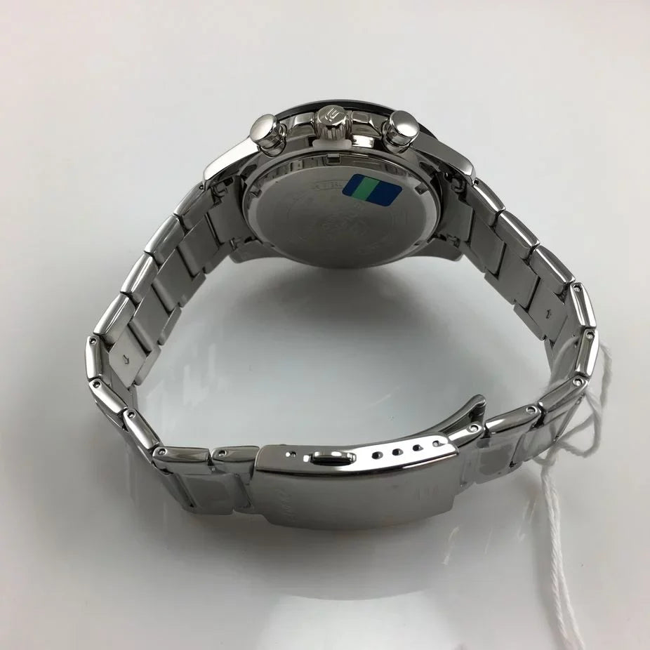 Watch Stainless Men's Casio Chronograph Solar-Powered Steel Edifice EQS-900DB-1AVCR