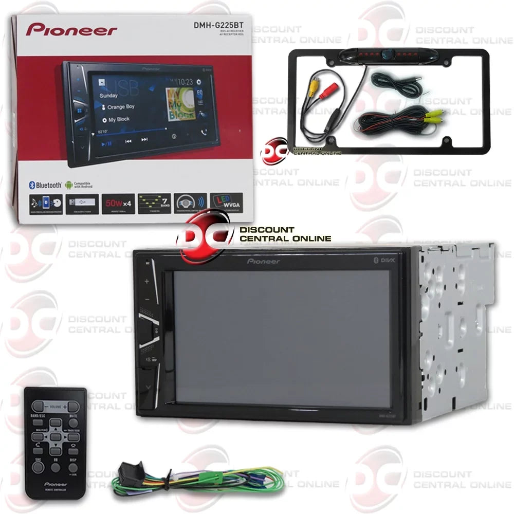 Pioneer Media stereo camera Full Car Digital vision License Night + Touchscreen 2-DIN USB plate Remote DiscountCentralOnline 6.2" back-up Bluetooth Waterproof with FL09BK