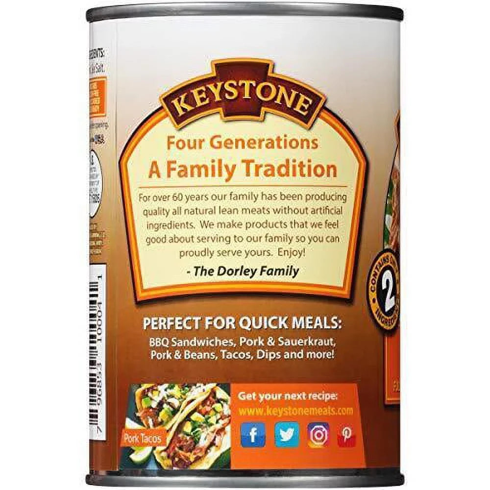 of Pork Emergency Ready All Survival and Eat- Hiking Keystone (12 Can to Natural Pack) oz 14.5 Backpacking Camping 12 Pack Food For Cans