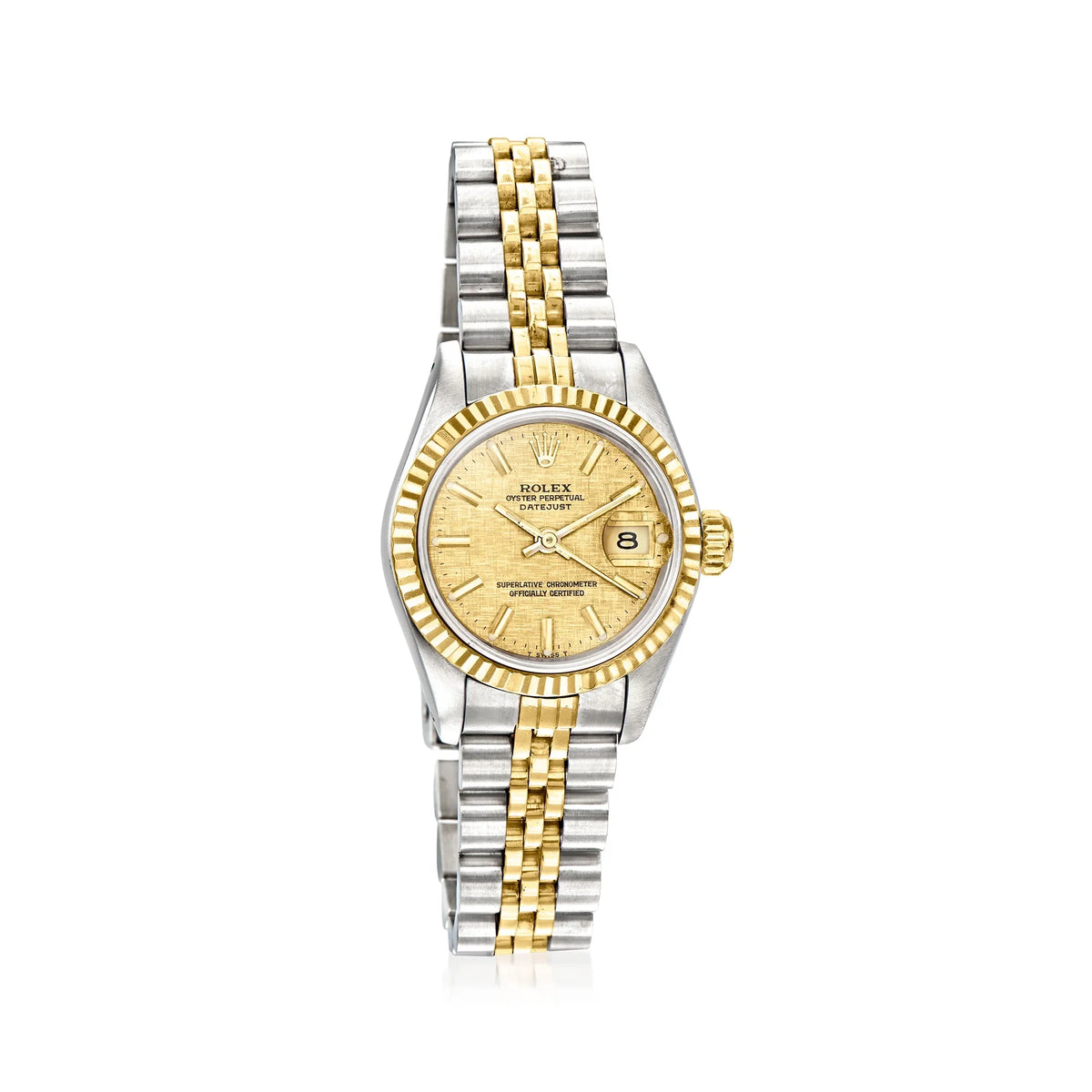 and Yellow Watch, Automatic Women's Women's, 26mm Rolex Stainless Datejust Gold Pre-Owned 18kt Ross-Simons Steel Adult