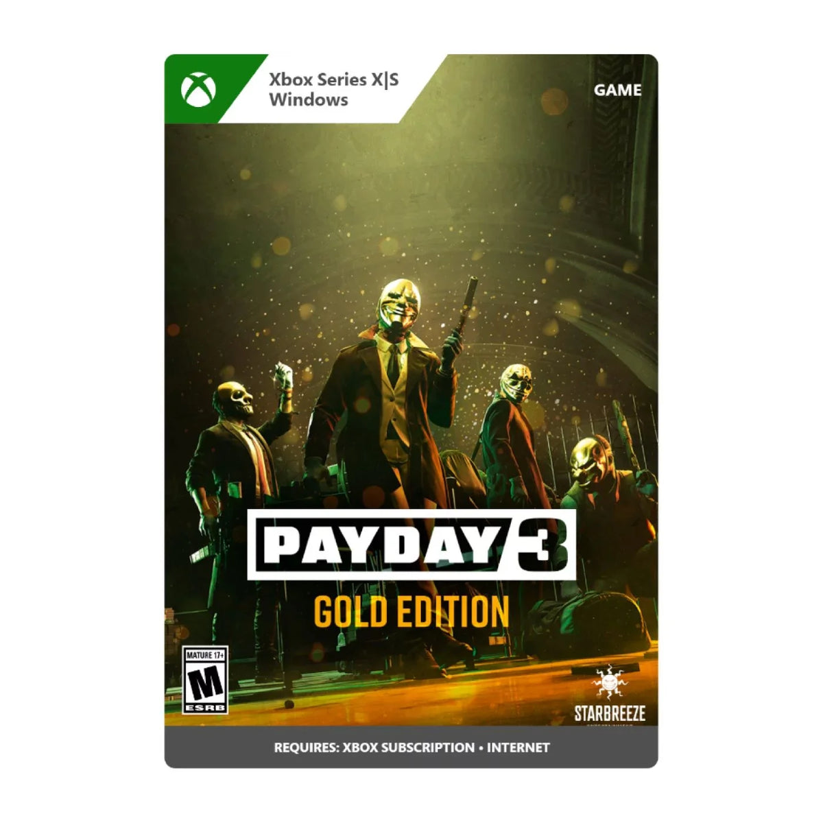 [Digital] 3: X|S, Edition Windows Xbox 10 Payday One, Xbox - Series Gold
