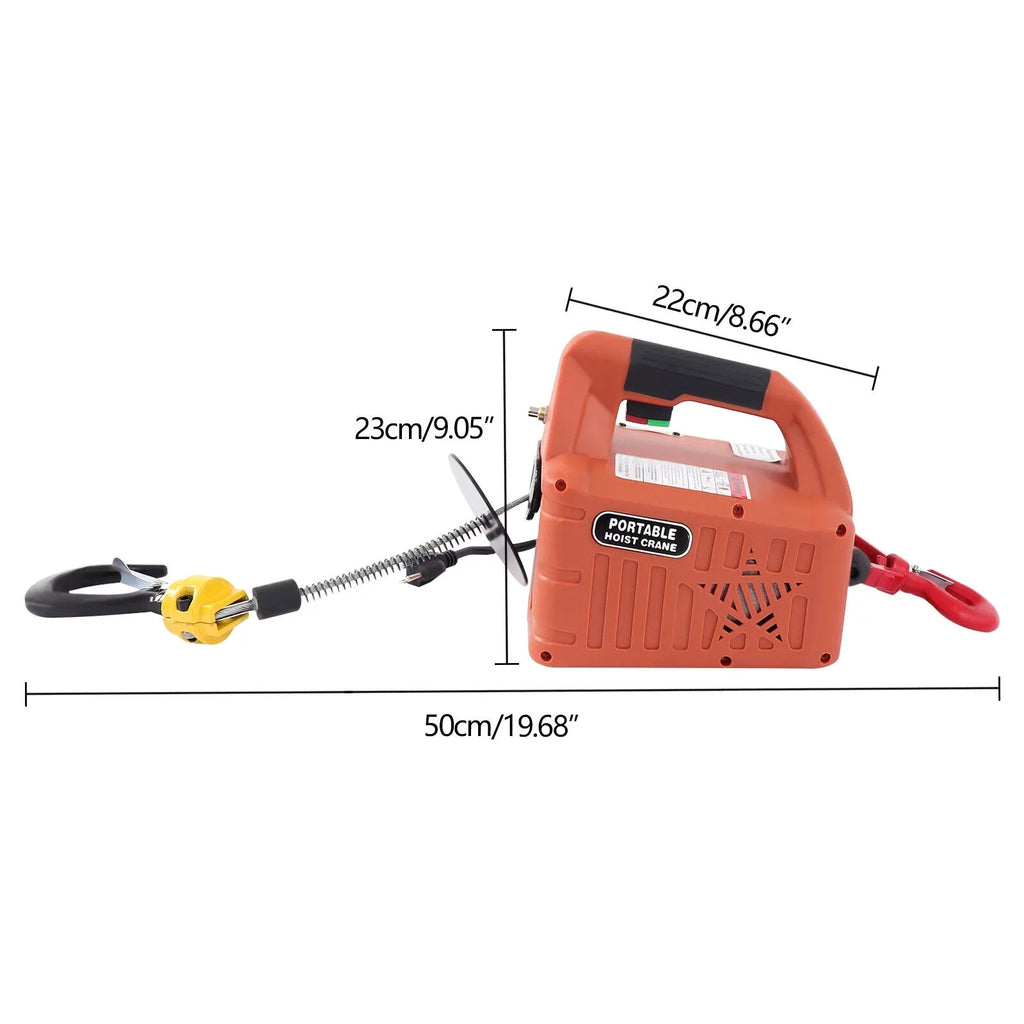 Remote 3-in-1 ZhdnBhnos Electric Wireless Crane Hoist Control Kit 110V 1100 Lift Portable LBS Winch