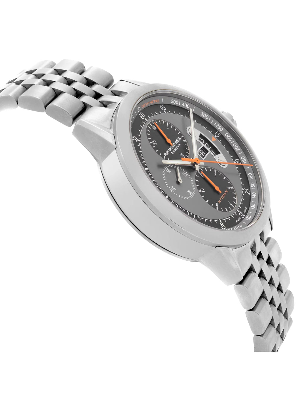 Dial Pre-Owned 7745-TI-05609 Watch Gray Weil Freelancer Titanium Raymond Automatic (Good) Mens