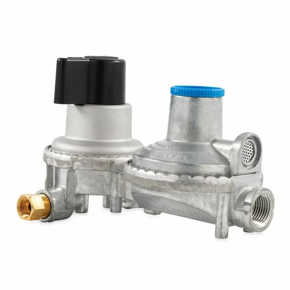 For Propane Dual Regulator- Camco Full a with Change With Hookups, (59005) Auto to Empty Auto-Changeover RVs From Tank Constant Double-Stage Tanks Propane Gas Maintains Pressure